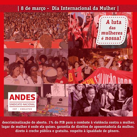 8 de Março: Mulheres trabalhadoras unidas pelo fim da sociedade capitalista