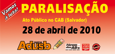 Boletim Eletrônico da Adusb - 26 de abril de 2010