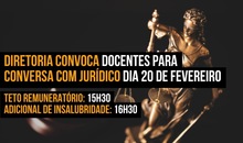 Diretoria convoca docentes para conversa com jurídico no dia 20 de fevereiro