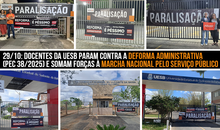 29/10: Docentes da Uesb param contra a Reforma Administrativa (PEC 38/2025) e somam forças à Marcha Nacional pelo Serviço Público
