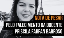 Nota de pesar pelo falecimento da professora Priscila Farfan Barroso