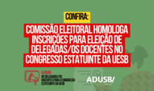 Comissão eleitoral homologa inscrições para eleição de delegadas/os docentes no Congresso Estatuinte da Uesb