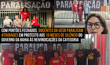 Com portões fechados, docentes da Uesb paralisam atividades em protesto aos 10 meses de silêncio do Governo da Bahia às reivindicações da categoria 