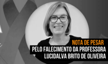 Nota de pesar pelo falecimento da Professora Lucidalva Brito de Oliveira