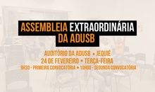 EDITAL DE CONVOCAÇÃO DE ASSEMBLEIA GERAL EXTRAORDINÁRIA DA ASSOCIAÇÃO DOS DOCENTES DA UNIVERSIDADE ESTADUAL DO SUDOESTE DA BAHIA – ADUSB DIA 24 DE FEVEREIRO DE 2026