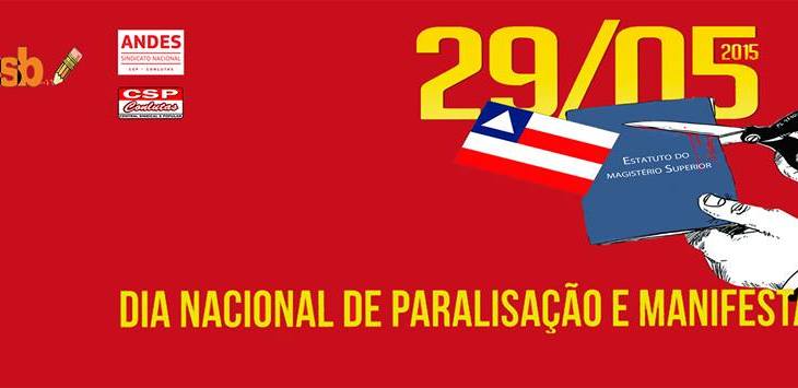 29 de maio: Dia Nacional de Paralisação