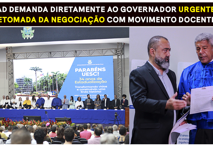 FAD demanda diretamente ao governador urgente retomada da negociação com movimento docente