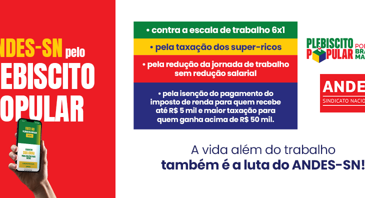 Plebiscito Popular prorroga votação até 30 de setembro; ANDES-SN convoca participação