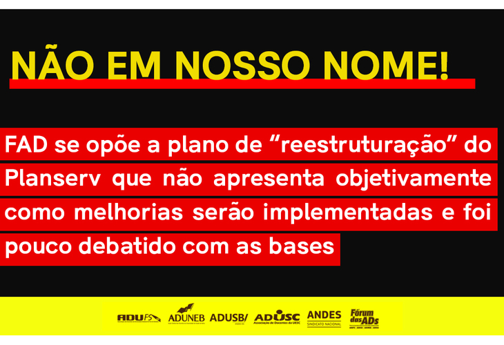 FAD se opõe a plano de “reestruturação” do Planserv