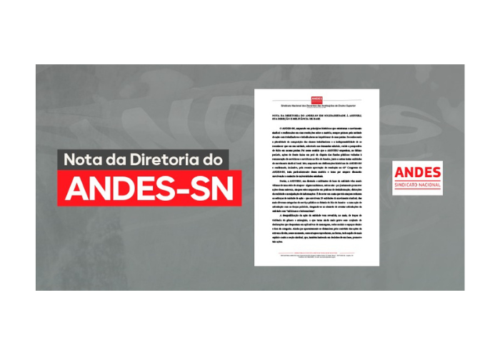 ANDES-SN repudia ataques e reafirma compromisso com a luta sindical