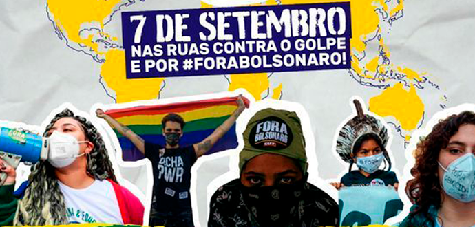 7 de setembro já tem mais de 130 atos marcados: Fora Bolsonaro! Ditadura nunca mais!