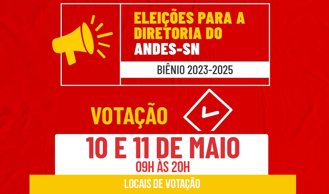 ELEIÇÕES ANDES-SN: Saiba como votar e locais da eleição