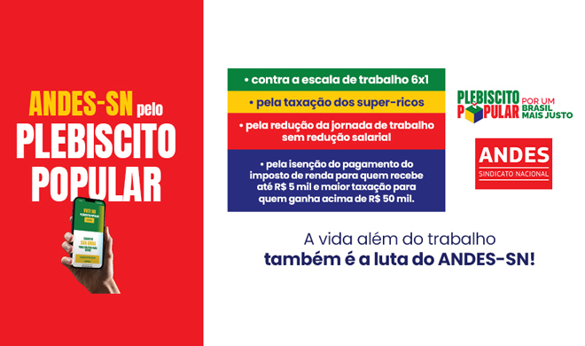 Plebiscito Popular prorroga votação até 30 de setembro; ANDES-SN convoca participação