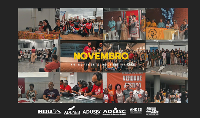 Retrospectiva do mês de novembro no movimento docente baiano