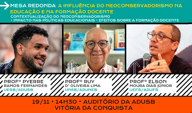 Mesa Redonda debate o neoconservadorismo na educação e seus impactos na formação docente