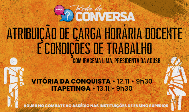 Adusb volta com a Roda de Conversa sobre atribuição de carga horária e condições de trabalho docente