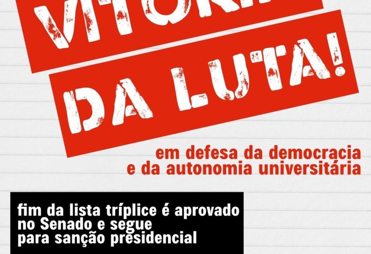 Senado aprova fim da lista tríplice para escolha de reitoras e reitores; texto vai à sanção