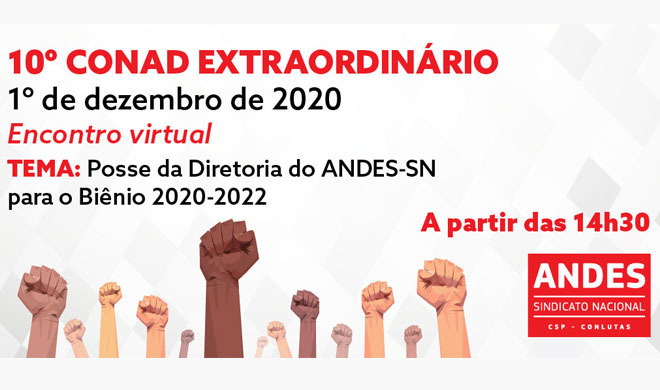 Nova diretoria do ANDES-SN tomará posse em 1 de dezembro no 10º Conad Extraordinário