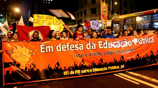 Marcha em defesa da Educação pública e contra o PLP 257: grande ato público em Brasília