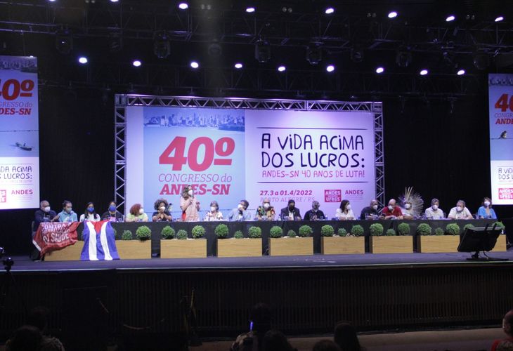Vida acima dos lucros e fora Bolsonaro marcam abertura do 40º Congresso do ANDES-SN