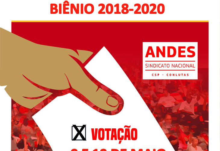 ANDES-SN realiza eleição para nova diretoria nos dias 9 e 10 de maio