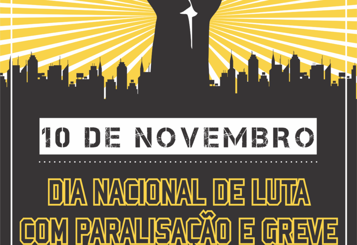 10 de novembro: Dia Nacional de Lutas, Paralisação e Greve