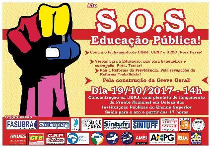 19 de Outubro é Dia Nacional em Defesa da Educação Pública