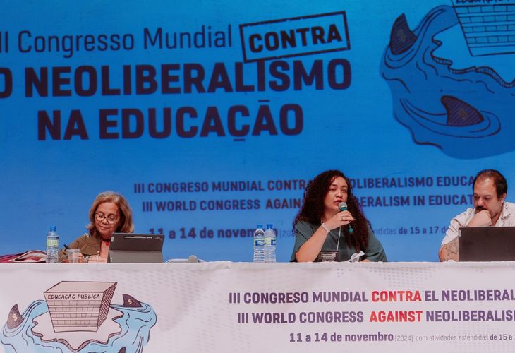 Ataques neoliberais e construção da unidade na defesa da Educação são destaques na segunda mesa de informes do III Congresso Mundial