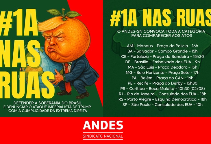 Movimentos fazem atos contra tarifaço de Trump nesta sexta-feira (1)