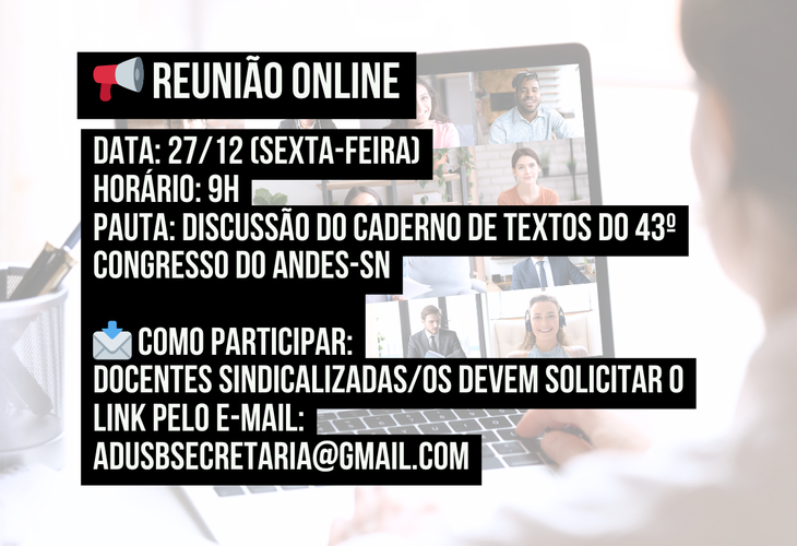 Participe da reunião sobre o caderno de textos do 43º Congresso do ANDES-SN