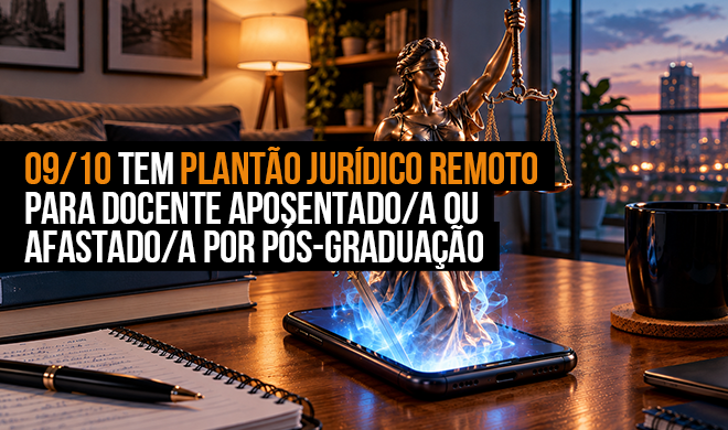  09 de outubro de 2026 tem plantão jurídico remoto da ADUSB, das 08h às 10h