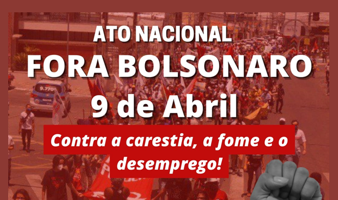 Ato público Fora Bolsonaro acontece neste sábado (9) em Vitória da Conquista