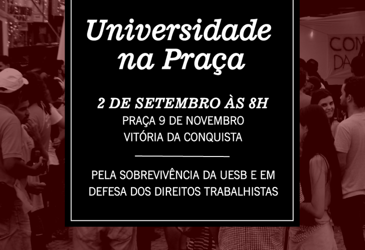 Universidade na Praça acontece no sábado (2) em Vitória da Conquista