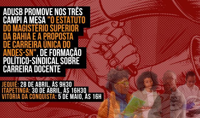 ADUSB realiza mesas sobre carreira docente