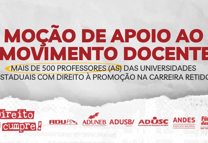 Moção de apoio ao movimento docente