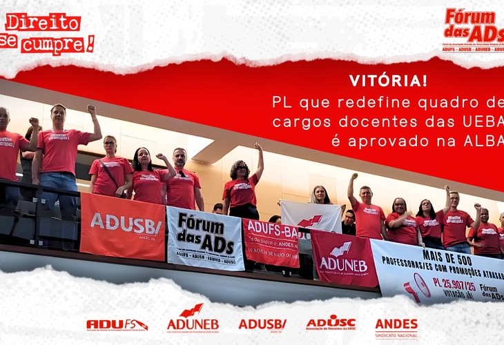 Vitória! PL que redefine quadro de cargos docentes das UEBA é aprovado na ALBA.