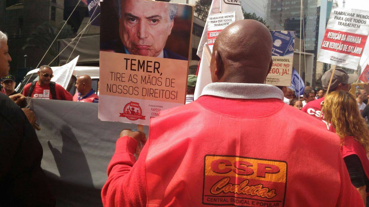 Ilegítimo Governo Temer pauta o fim dos direitos trabalhistas e a ADUSB defende a construção da Greve Geral