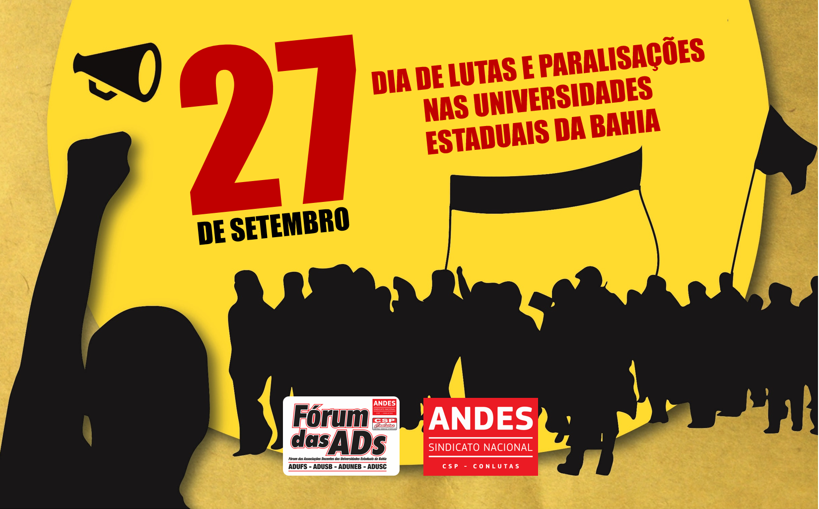 Docentes realizam paralisações e manifestações nesta quinta-feira (27)