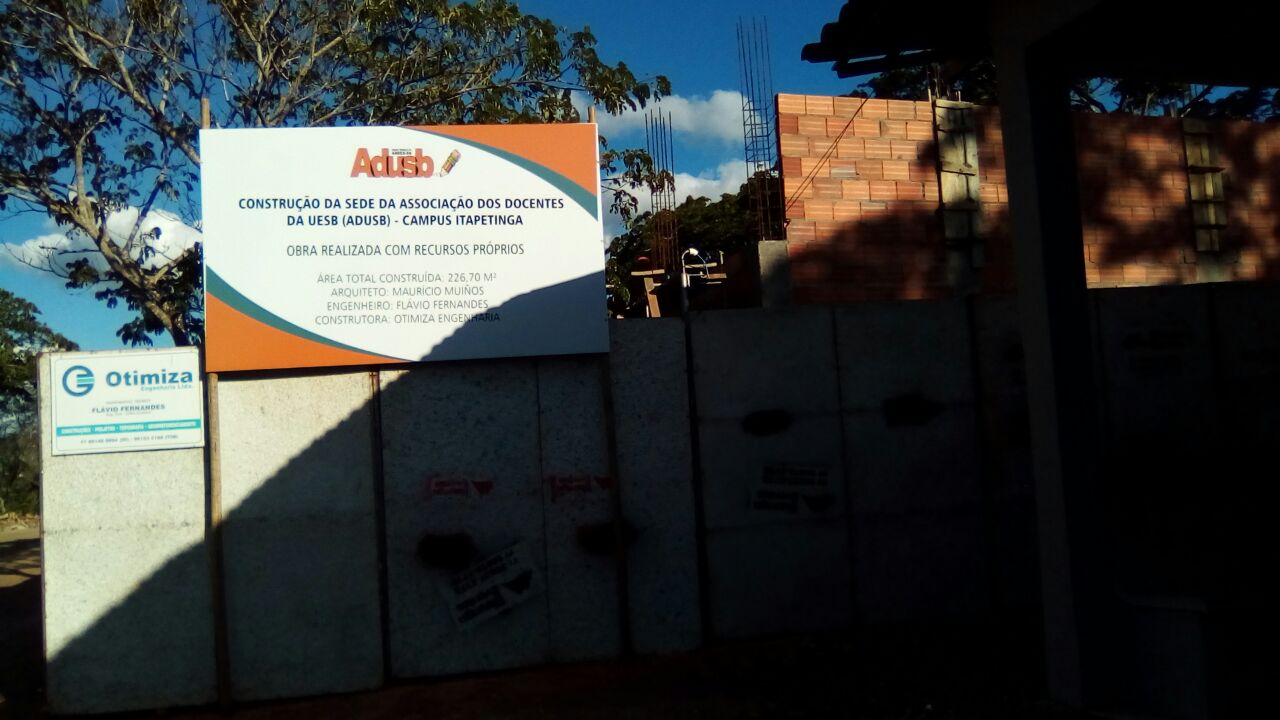 Construção das sedes da Adusb em Vitória da Conquista e Itapetinga estão em curso