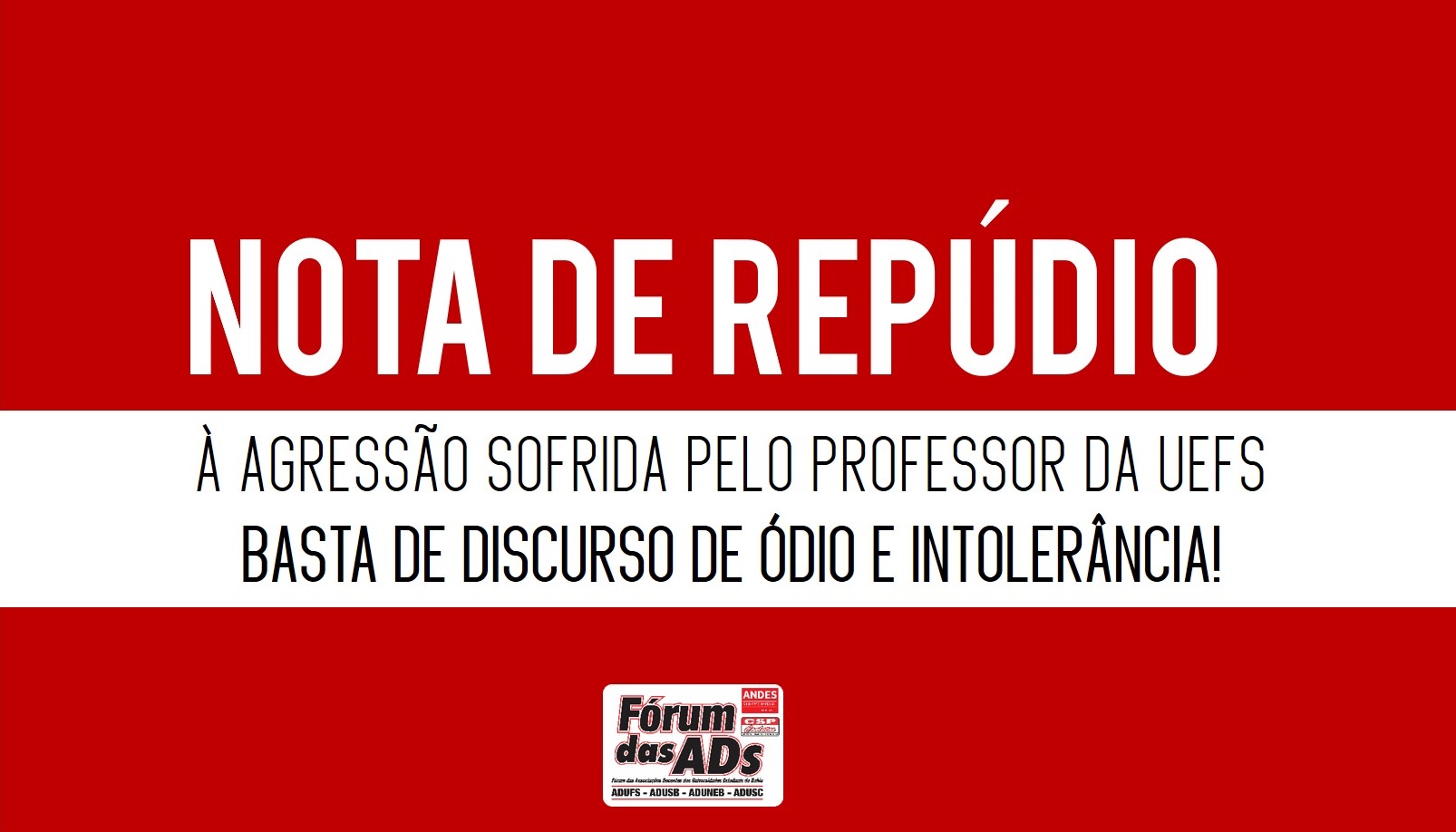 Nota de Repúdio do Fórum das ADs