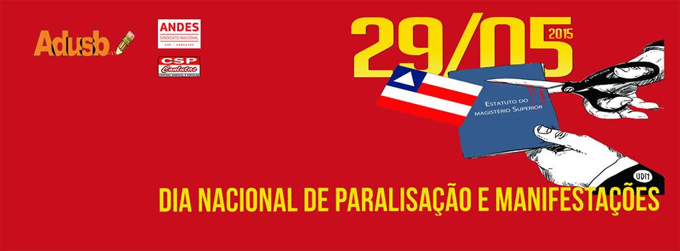 29 de maio: Dia Nacional de Paralisação