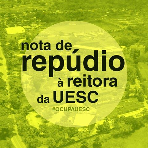NOTA DE REPÚDIO À REITORA DA UESC