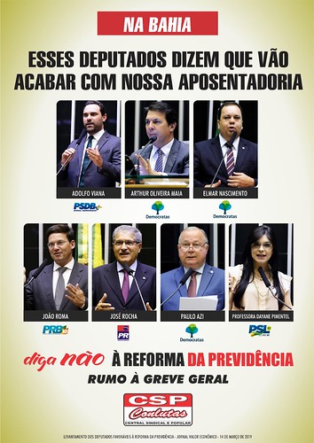 Vamos pressionar os deputados e evitar que eles acabem com nossa aposentadoria
