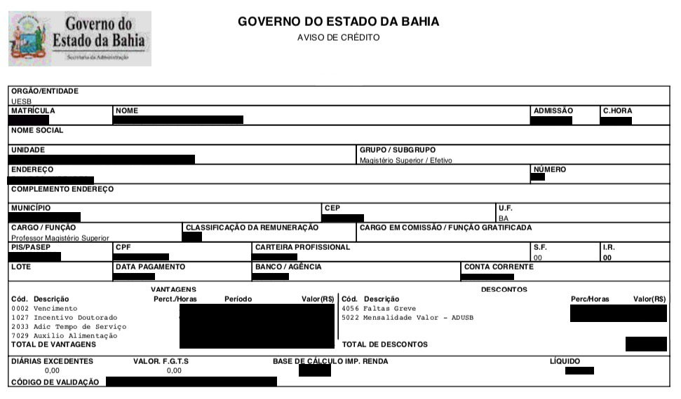 Adusb cobra providências para correções no salário de junho