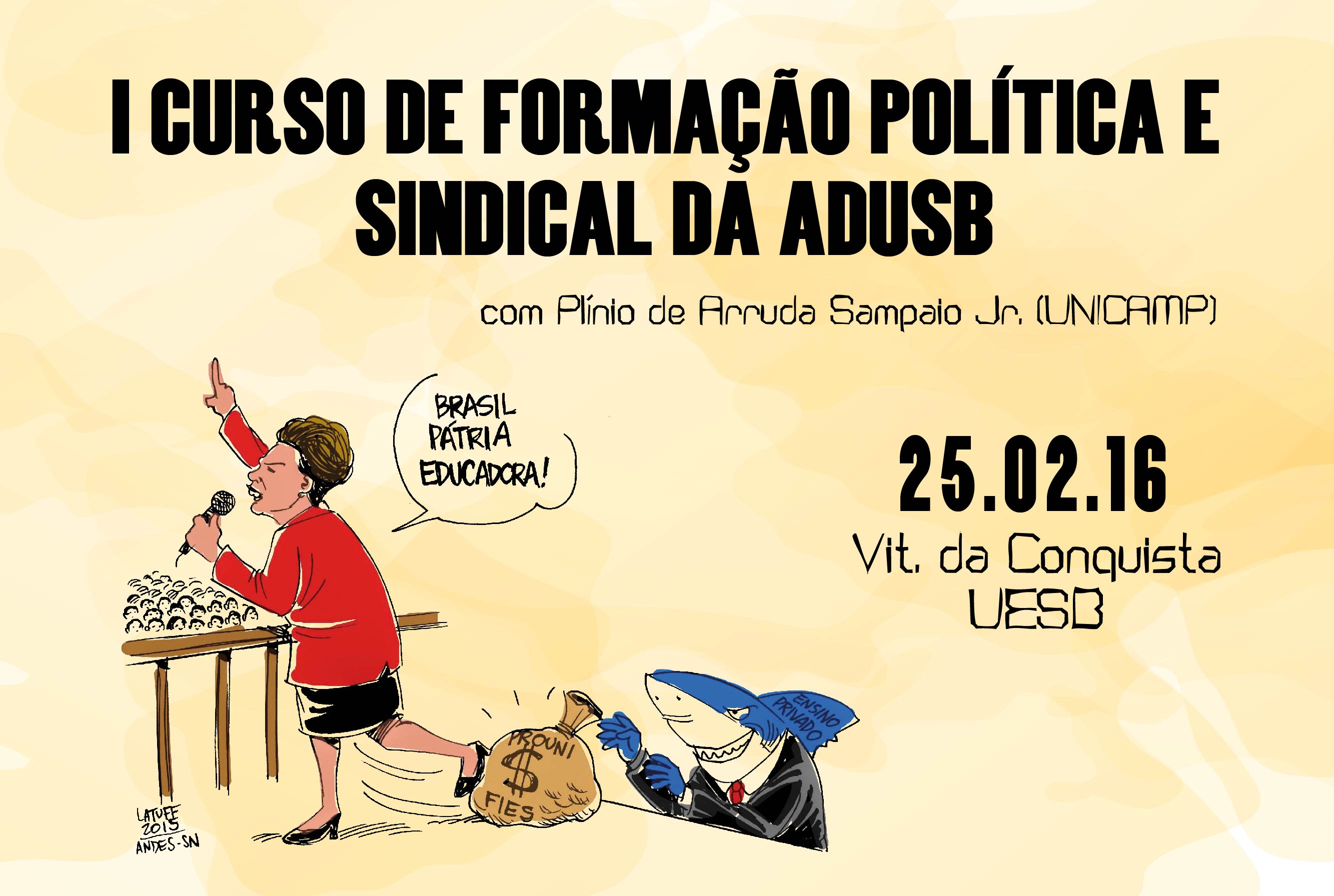 Adusb realiza o I Curso de Formação Política e Sindical no dia 25 de fevereiro