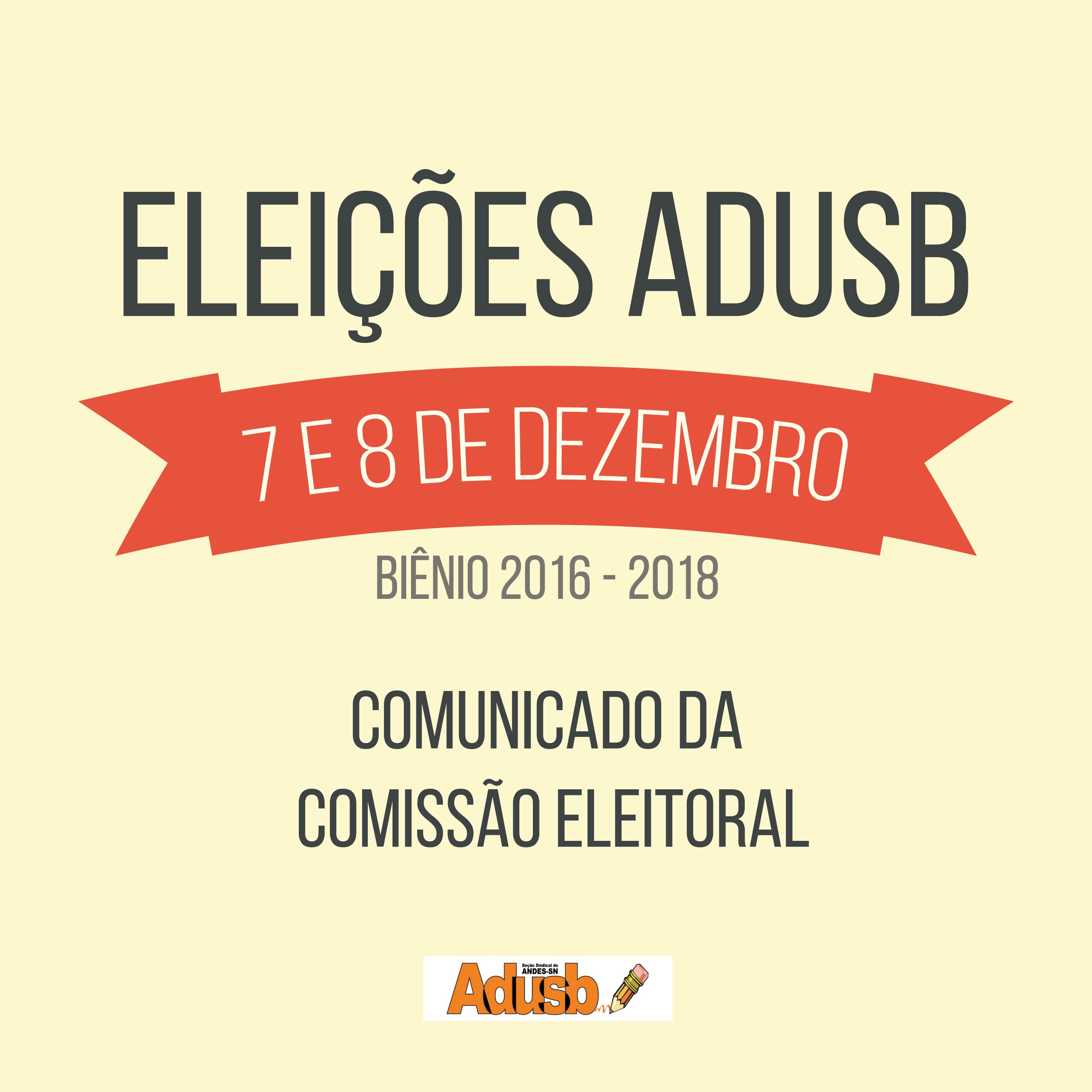 Eleições da Adusb: Comissão Eleitoral decide manter datas do edital de convocação