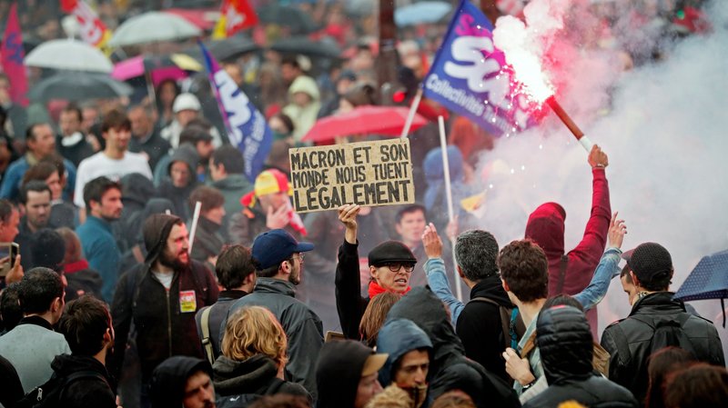 Contra Reforma Trabalhista, franceses retomam as ruas em dia de greves e protestos