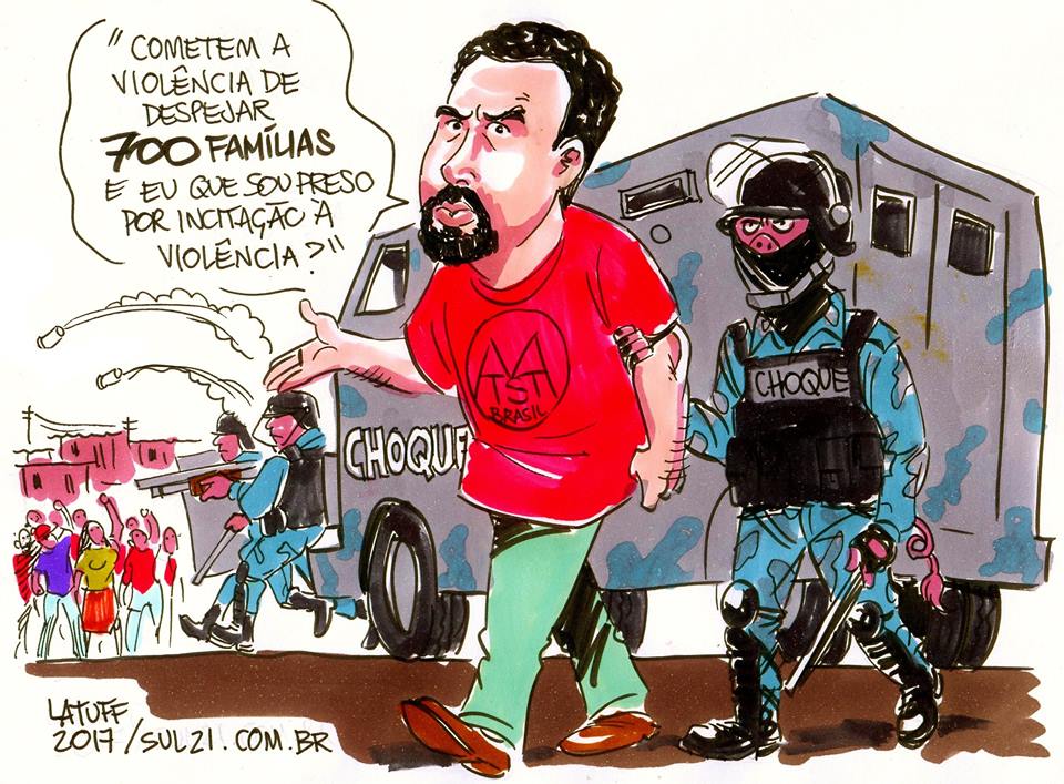 Guilherme Boulos, liderança do MTST, é preso em ação de reintegração de posse em São Paulo
