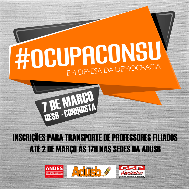 Participe do #OcupaConsu no dia 7 de março