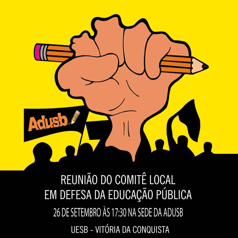 Comitê Local em Defesa da Educação Pública se reunirá na quarta-feira (26)